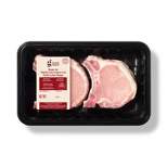 Bone-in Thick Cut Center Cut Pork Chops - 0.90-3.00 lbs - price per lb - Good & Gather™