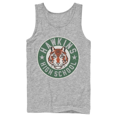 Men's Stranger Things Retro Hawkins High School Tiger Mascot T-Shirt - White - Small