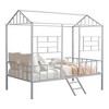 Twin Size Metal Bunk Bed with Ladder for Bedroom - 2 of 4
