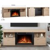 R.W.FLAME 59" Fireplace Tv Stand Mantel Wood Surround Firebox Freestanding, Infrared Quartz Heater Adjustable Led Flame, Remote Control, PECAN - 2 of 4