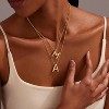 14K Gold Bubble Letter Necklace for Women, Chunky Balloon Initial Pendant, Custom Name Jewelry Gift for Mom, Non-Tarnish Trendy Charm - 4 of 4