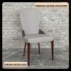 LeisureMod Leather Dining Chair Kitchen Room Side Chairs with Rubberwood Legs Havana Series - 4 of 4