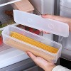 LunaLulinlk Set of 3 Pasta Storage Containers with Lid, Airtight Spaghetti for Refrigerator, Kitchen Pantry (White) - 4 of 4