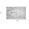 HomeRoots 5' X 8' Gray and Silver Abstract Area Rug - 3 of 4