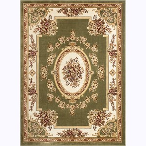 Well Woven Pastoral Medallion French European Floral Formal Traditional Modern Classic Thick Soft Area Rug - 1 of 4