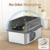 Zarler Stainless Steel Litter Box with Lid, 8” Deep, XL Metal Litter Box for Big Cats, Non-Sticky, Easy to Clean, Anti-Urine Leakage, Gray - 3 of 4