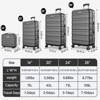 Famistar 4 Piece Luggage Set with 7 Packing Cubes Spinner Wheels ABS Lightweight Suitcase with Upgrade Digital Lock (14”+20”+24”+28”) - 2 of 4
