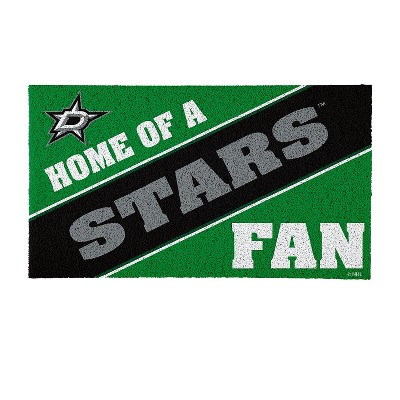 Evergreen Home of a Fan Dallas Stars 28" x 16" Woven PVC Indoor Outdoor Doormat