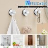 LunaLulinlk Vacuum Metal Suction Cup Hooks Stainless Steel Shower Holder Hanger for Bathroom(Silver 2pcs) - 3 of 4