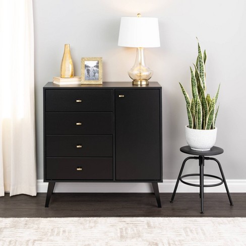 5 Drawer Dresser Black - Prepac : Target