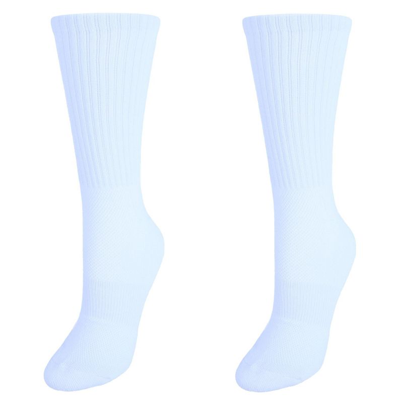 CTM Women's Dry and Cool Cushioned Crew Socks (Pack of 2), 2 of 3