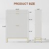 Modern Shoe Cabinet with 2 Flip Drawers & a Large Storage Drawer, Adjustable Shoe Rack - 3 of 4