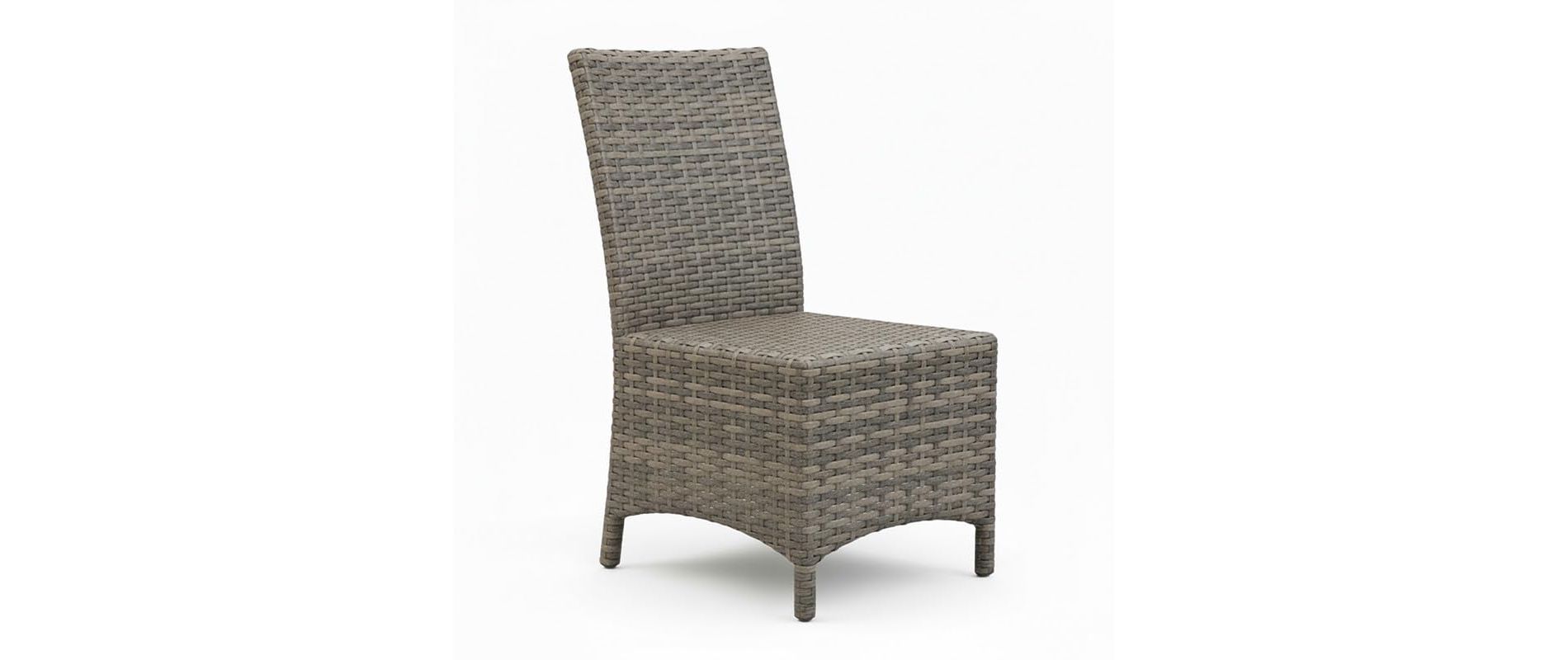 Covers&All Universal 24 in W Armless Dining Chair, Willow Wicker, Aluminum Frame, 24 x 24 x 35.5