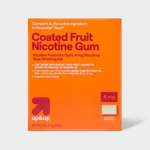 Nicotine 4mg Stop Smoking Aid Fruit Coated Gum - 160ct - up&up™ - 1 of 3