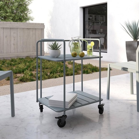 Penelope Outdoor Indoor Cart Gray Novogratz Target