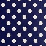 navy w/ white polka dots