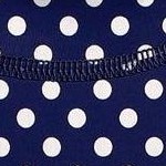 navy w/ white polka dots