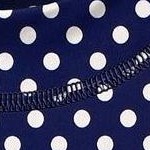 navy w/ white polka dots