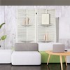 4 Panel Wood Room Divider with Shelves, Folding Privacy Screen, Room Separators Divider Wall, Portable Partition Screen for Bedroom Home Office - 2 of 4