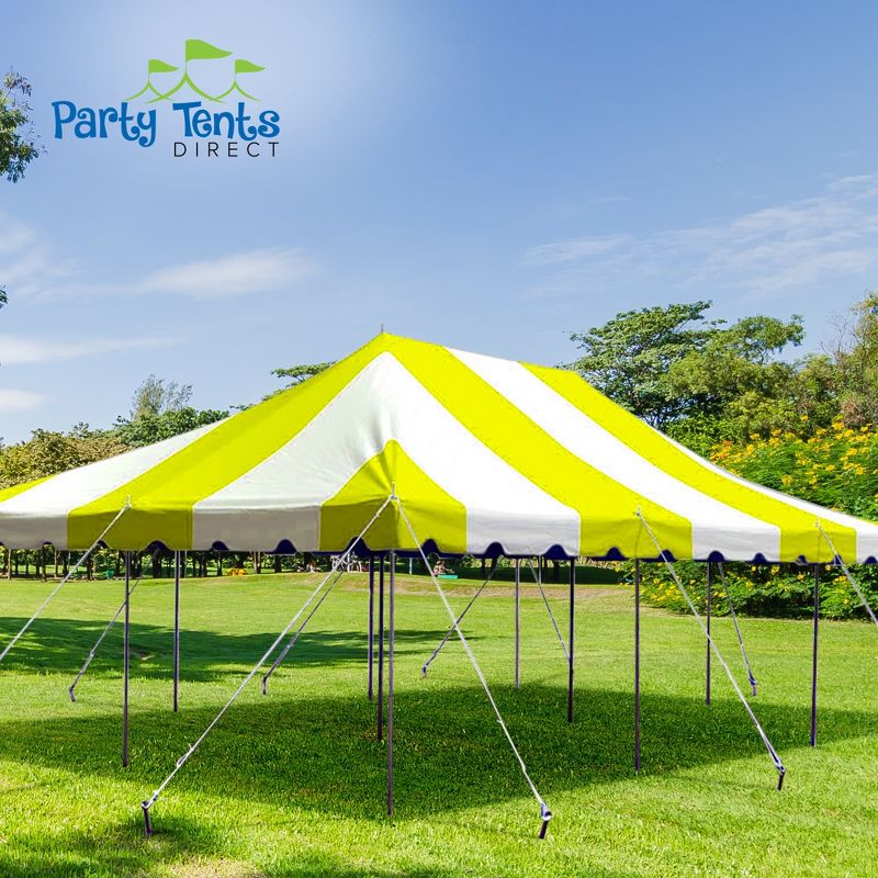 Party Tents Direct Weekender Outdoor Canopy Pole Tent, Yellow 20 ft x 20 ft, 3 of 9