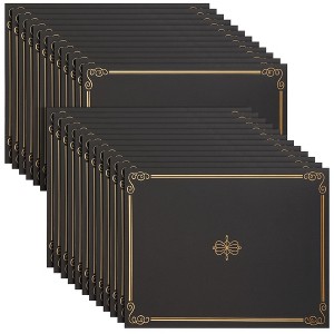 Blue Panda 24 Pack Black Certificate Holders for Graduation Diploma, Awards, Achievements, Letter Size Documents (11.2 x 8.8 In) - 1 of 4