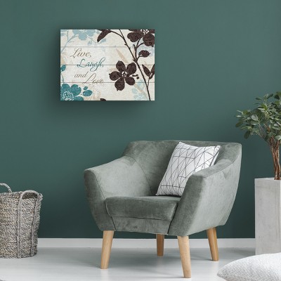 Trademark Fine Art - Lisa Audit 'Botanical Touch Quote II' Wood Slat Art