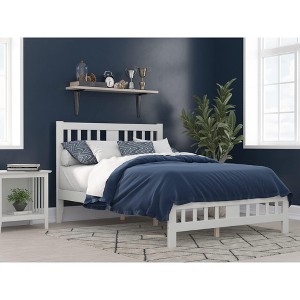 AFI Furnishings Tahoe Platform Bed F with Footboard WH - 1 of 4