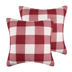 Winter Sleigh Ride Red Euro Sham Set of 2 - Levtex Home - 1 of 3