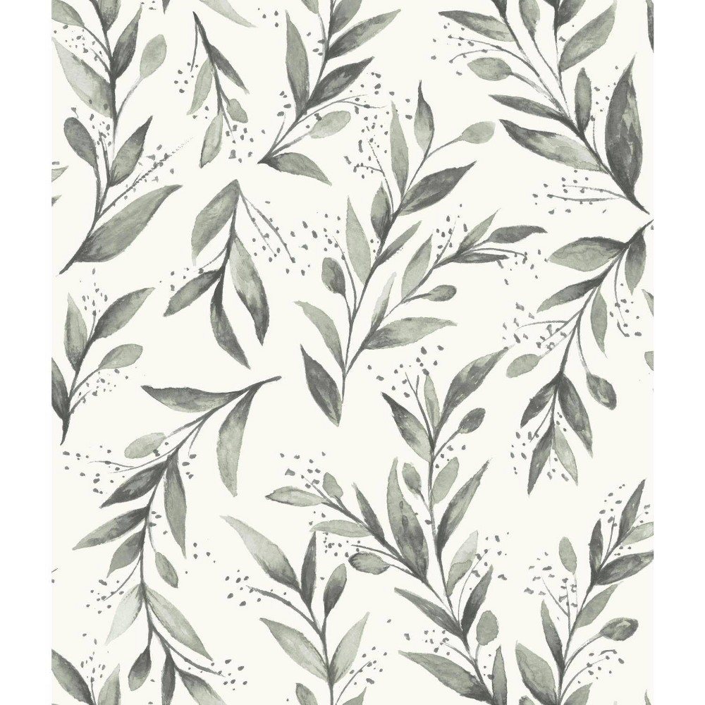 Photos - Wallpaper Roommates Olive Branch Magnolia Home  Gray 