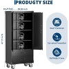 Metal Garage Storage Cabinet with Drawers, 71" Steel Rolling Tool Cabinet, Locking Doors, Adjustable Shelves, Black - 3 of 4