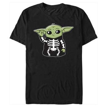 Men's Star Wars: The Mandalorian Halloween Grogu Skeleton Costume T-Shirt