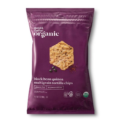 Organic Black Bean Quinoa Multigrain Tortilla Chips - 12oz - Good & Gather™