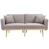 NicBex 65 Inch Loveseat,Modern Comfy Velvet Loveseat Sofa with Metal Feet,Accent 2-Seater Couch for Living Room - 4 of 4