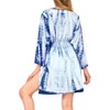 HAPPY BAY Women's Summer Vacation Beachwear Short Loose Beach Dress Bathing Suits Holiday Swimwear Mini Cover Ups Medium-Large White Tie Dye Design - 4 of 4