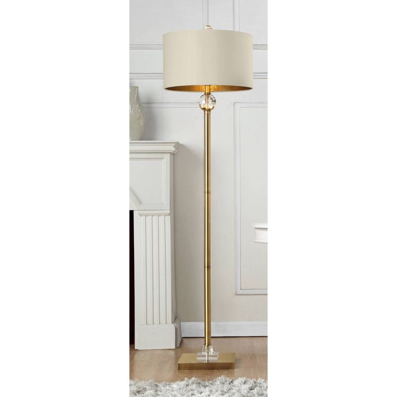 63.25&#34; Traditional Metal Floor Lamp with Square Base Gold - Ore International, 4 of 6