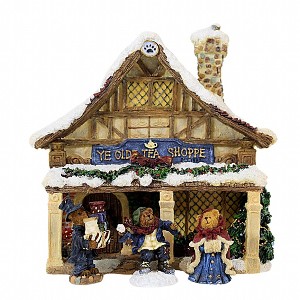 Boyds Bears 7.0 Inch Dickens Tea Shoppe Set/4 Christmas Village Buildings - 1 of 3