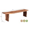 Taran Designs,Oren 73" Live Edge Solid Wood Dining Bench - 4 of 4