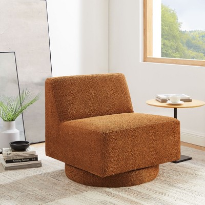 VANOMi 29.8’’ Upholstered Armless Swivel Accent Chair