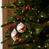 Melrose Set of 8 White Glass Ball Christmas Ornaments with Cardinals 4.75" - 2 of 4