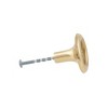 Dritz Brass Button Knob Bright Brass: Gold Cabinet & Dresser Knobs, Drawer Pulls, Brass Plated, 1 Pack - 3 of 4