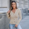 Women's Chic Ribbed Button-Down Knit Top - Cupshe - 3 of 4