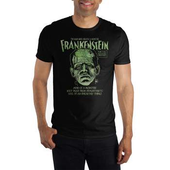Frankenstein Classic Monsters Movie Mens Black Short Sleeve Shirt