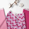 Bacati - Mix n Match Chevron/Dots Crib Rail Guard set of 2 Covers Pink - 2 of 4