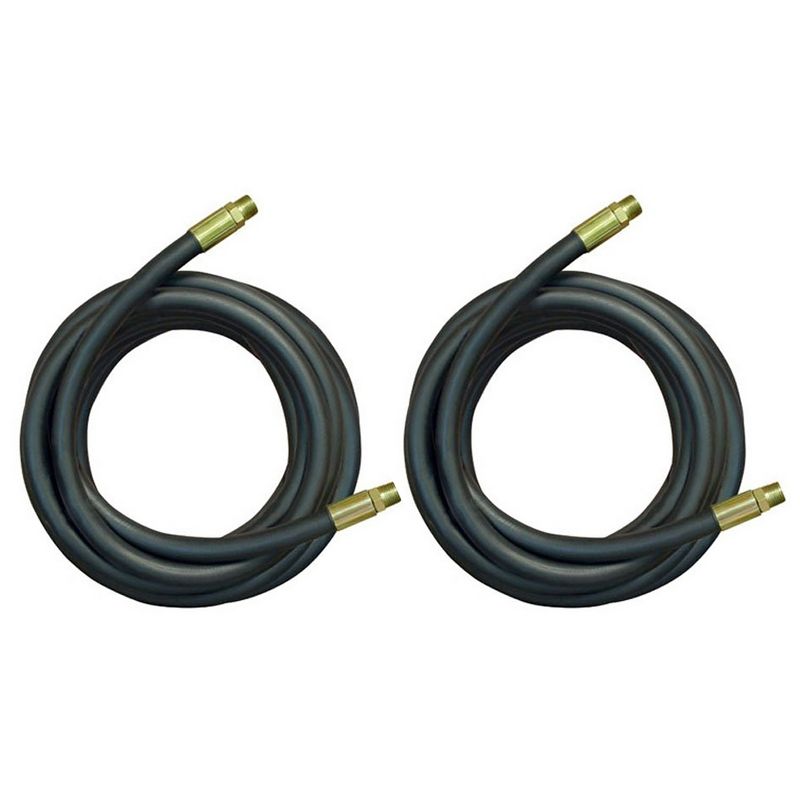 Apache 98398336-C 1/2 Inch x 120 Inch Lightweight Hydraulic Hose with Fittings, Male x Male Assembly, Black (2 Pack), 1 of 3