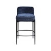 Meridian Furniture,Burton Navy Chenille Fabric Stool, Set of 2 - 3 of 4