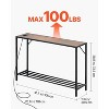 VEVOR Narrow Console Table, 41.7" Behind Couch Table with Power Outlets, 2-Tier Long Entryway Table, Sofa Table with Metal Frame, Black - 4 of 4