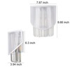 PAKOKULA Modern 1-Light Chrome Finish Crystal Column Wall Sconce with Fabric Shade - 3 of 4