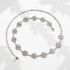 Anna-Kaci Women's Floral Metal Chain Belt with Adjustable Link and Drop Detail 45.5in - Silver - 4 of 4