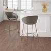 Faustina Counter Height Barstool Brown/Gold: Madison Park, Modern Metal Base, Polyurethane Leather - 2 of 4