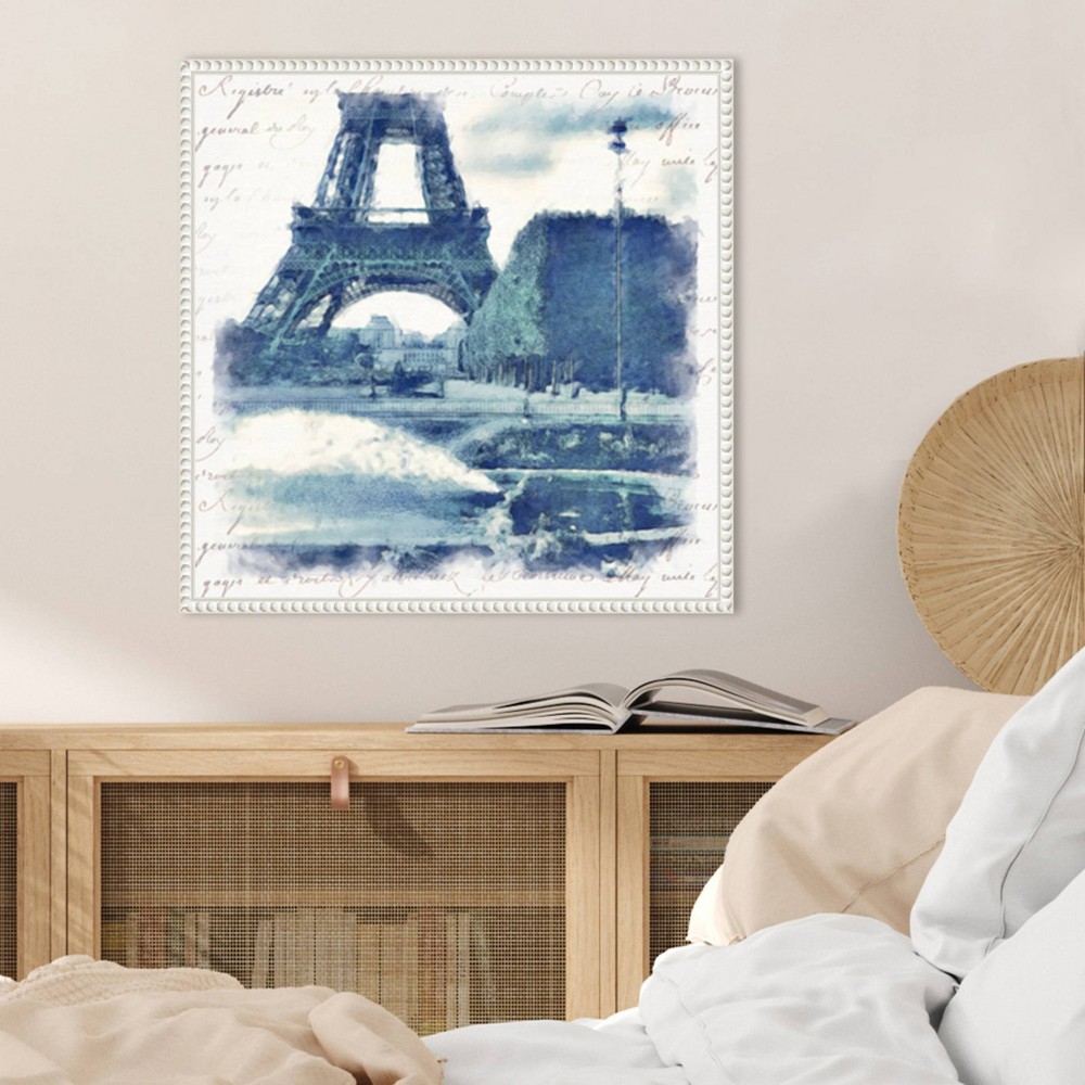 Photos - Other Decoration Amanti Art 22"x22" Paris in Blue I by Noah Bay Framed Canvas Wall Art Print
